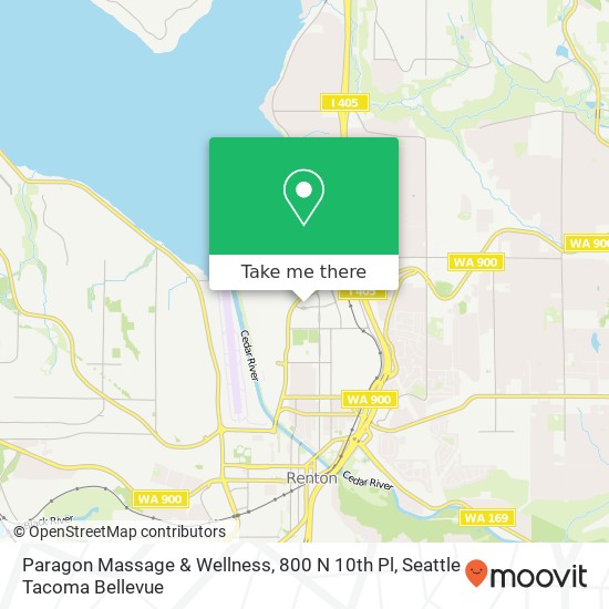 Mapa de Paragon Massage & Wellness, 800 N 10th Pl