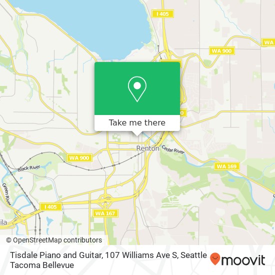 Mapa de Tisdale Piano and Guitar, 107 Williams Ave S