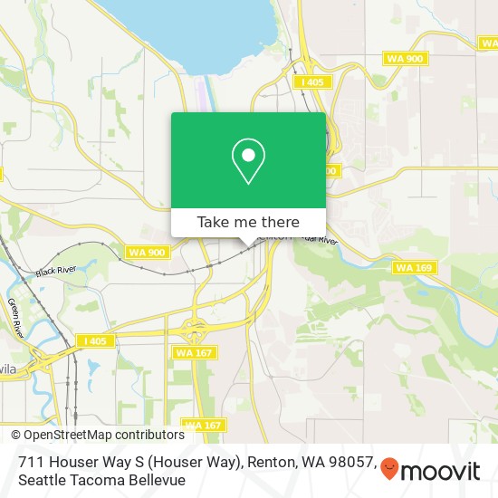 Mapa de 711 Houser Way S (Houser Way), Renton, WA 98057