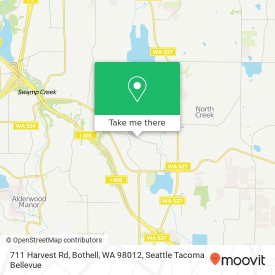 Mapa de 711 Harvest Rd, Bothell, WA 98012