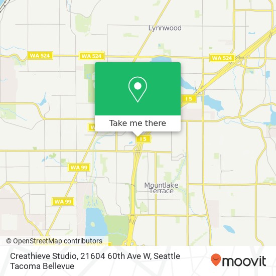 Mapa de Creathieve Studio, 21604 60th Ave W