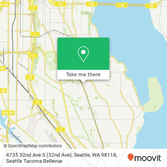 Mapa de 4735 32nd Ave S (32nd Ave), Seattle, WA 98118