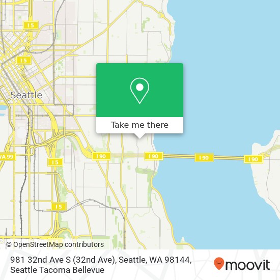 Mapa de 981 32nd Ave S (32nd Ave), Seattle, WA 98144