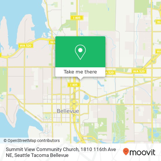 Mapa de Summit View Community Church, 1810 116th Ave NE