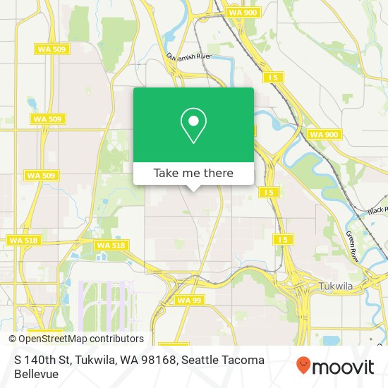 S 140th St, Tukwila, WA 98168 map