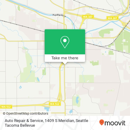 Mapa de Auto Repair & Service, 1409 S Meridian