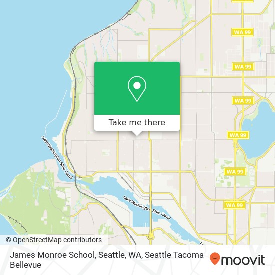 James Monroe School, Seattle, WA map