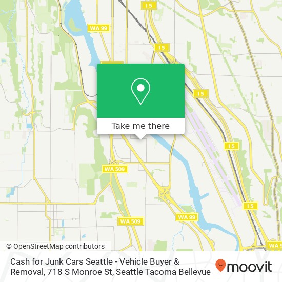 Cash for Junk Cars Seattle - Vehicle Buyer & Removal, 718 S Monroe St map