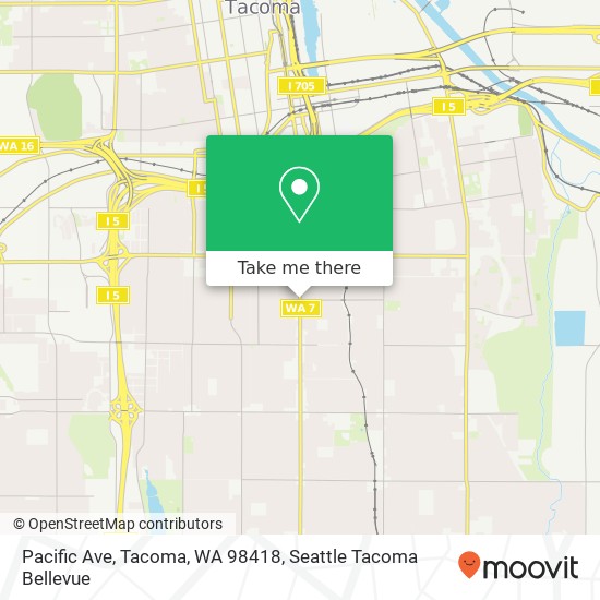 Mapa de Pacific Ave, Tacoma, WA 98418