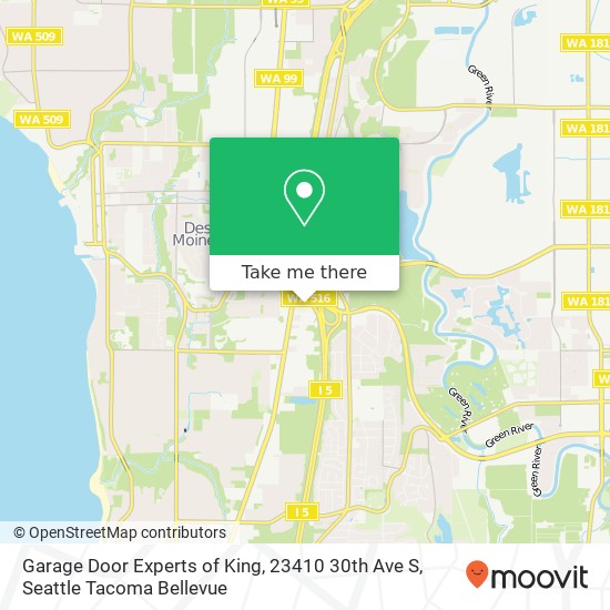 Mapa de Garage Door Experts of King, 23410 30th Ave S