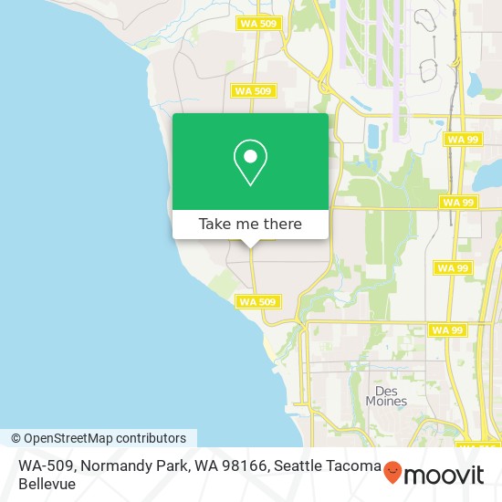 WA-509, Normandy Park, WA 98166 map