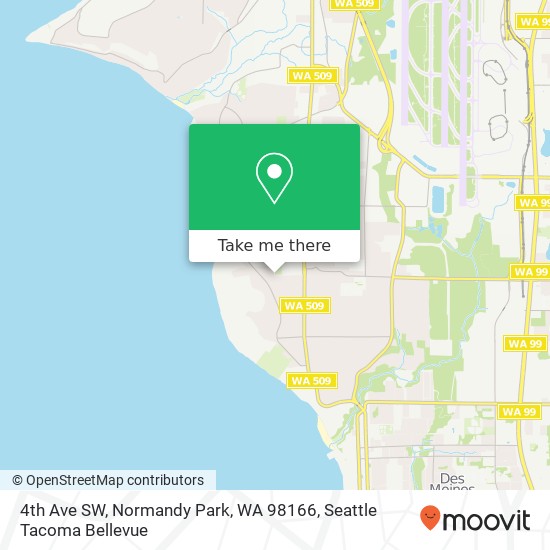 Mapa de 4th Ave SW, Normandy Park, WA 98166