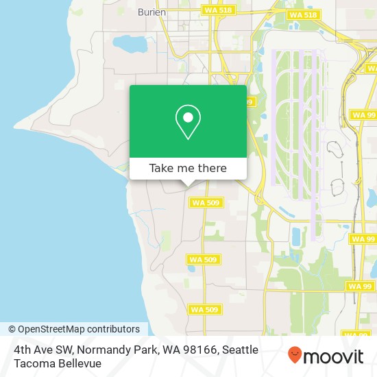 Mapa de 4th Ave SW, Normandy Park, WA 98166