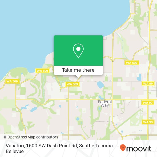Mapa de Vanatoo, 1600 SW Dash Point Rd