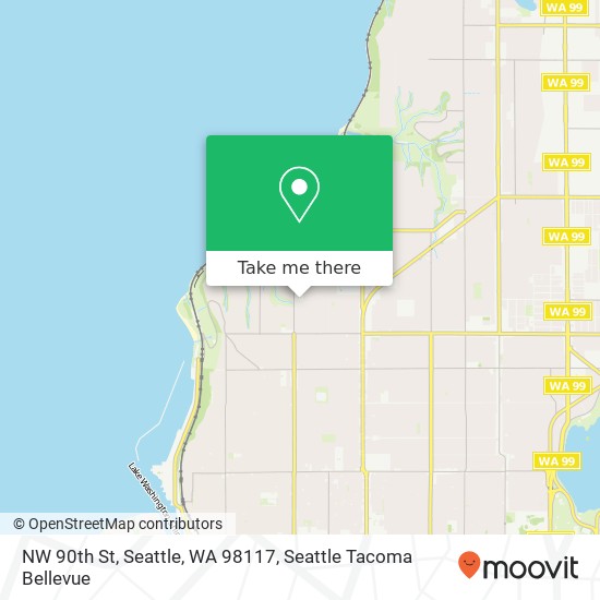 Mapa de NW 90th St, Seattle, WA 98117