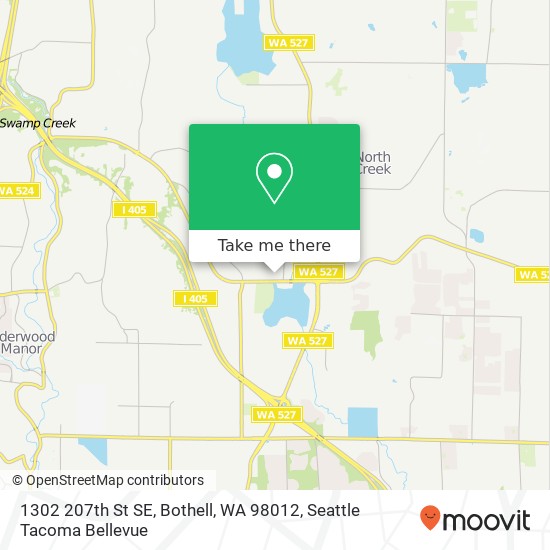 Mapa de 1302 207th St SE, Bothell, WA 98012