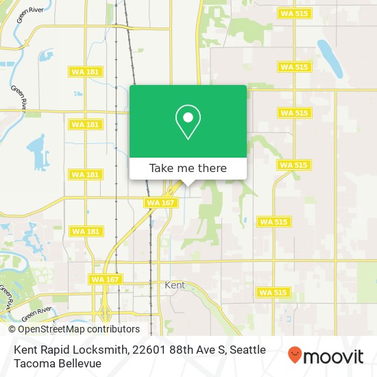 Mapa de Kent Rapid Locksmith, 22601 88th Ave S