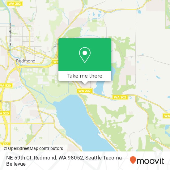 Mapa de NE 59th Ct, Redmond, WA 98052