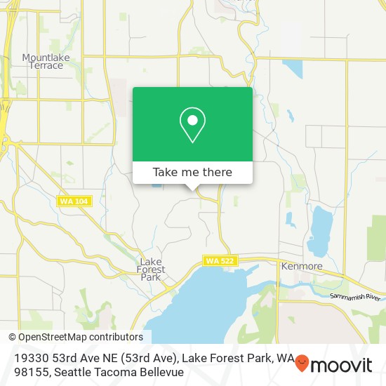 19330 53rd Ave NE (53rd Ave), Lake Forest Park, WA 98155 map