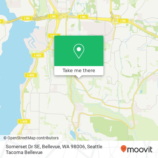 Mapa de Somerset Dr SE, Bellevue, WA 98006