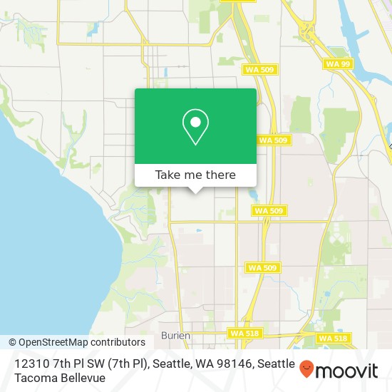 Mapa de 12310 7th Pl SW (7th Pl), Seattle, WA 98146