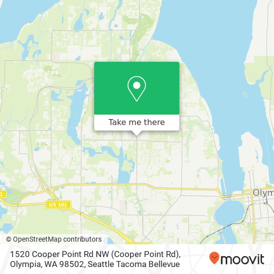 Mapa de 1520 Cooper Point Rd NW (Cooper Point Rd), Olympia, WA 98502