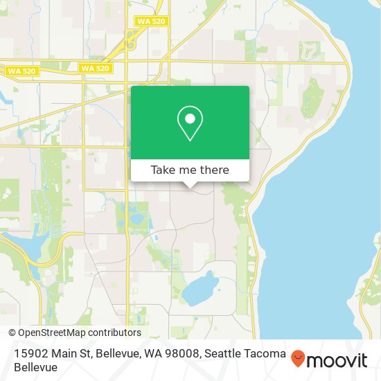 Mapa de 15902 Main St, Bellevue, WA 98008