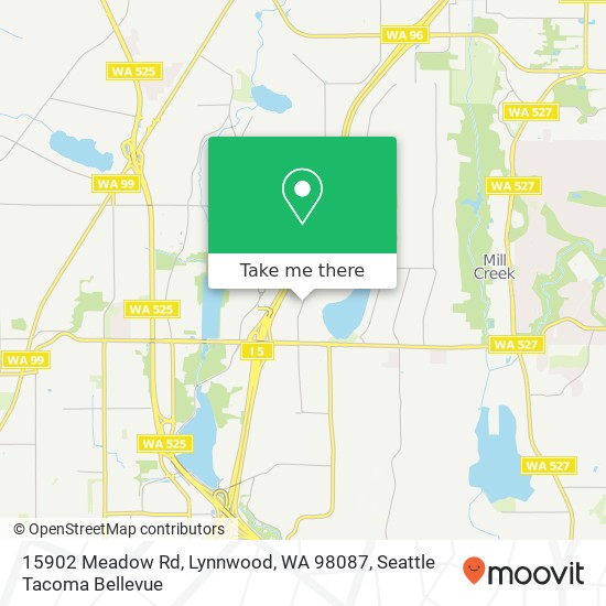 Mapa de 15902 Meadow Rd, Lynnwood, WA 98087