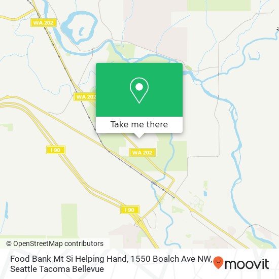 Mapa de Food Bank Mt Si Helping Hand, 1550 Boalch Ave NW