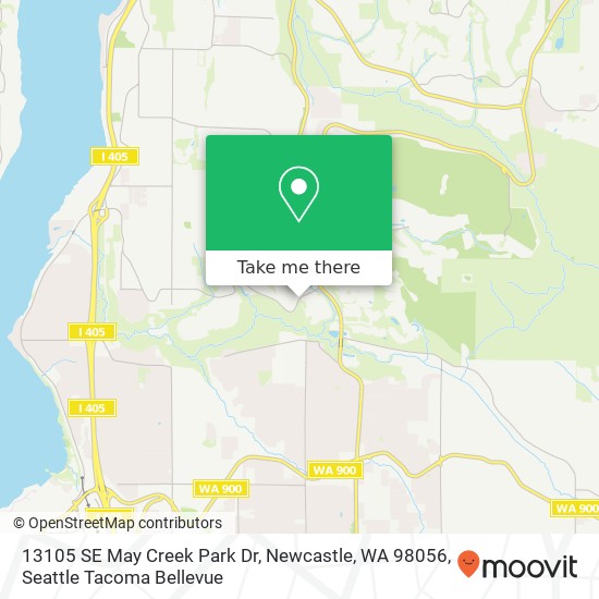 Mapa de 13105 SE May Creek Park Dr, Newcastle, WA 98056