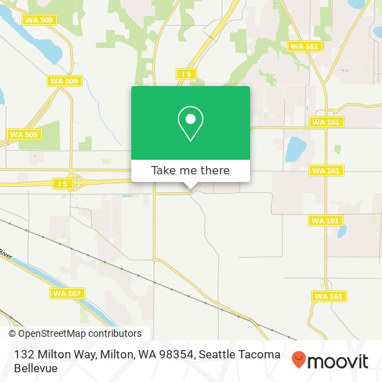 Mapa de 132 Milton Way, Milton, WA 98354