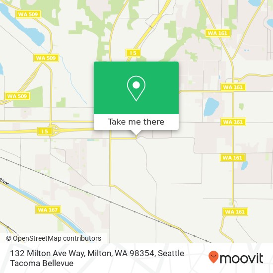 Mapa de 132 Milton Ave Way, Milton, WA 98354