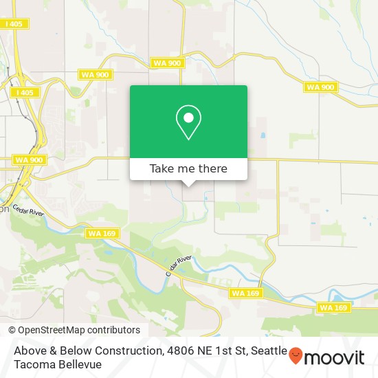 Mapa de Above & Below Construction, 4806 NE 1st St