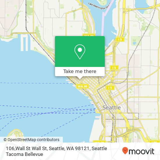 Mapa de 106,Wall St Wall St, Seattle, WA 98121