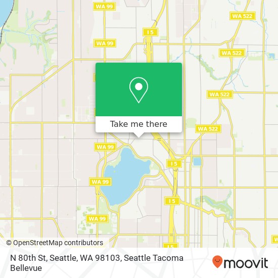 Mapa de N 80th St, Seattle, WA 98103