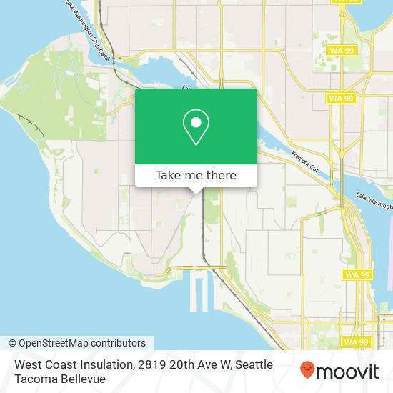 Mapa de West Coast Insulation, 2819 20th Ave W