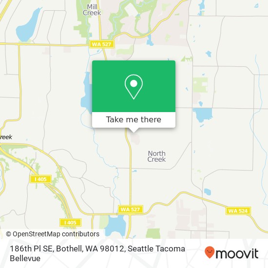 Mapa de 186th Pl SE, Bothell, WA 98012