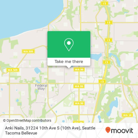 Mapa de Anki Nails, 31224 10th Ave S