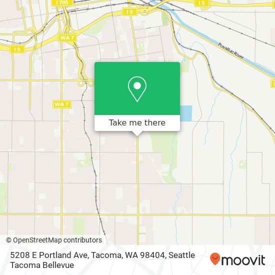 Mapa de 5208 E Portland Ave, Tacoma, WA 98404