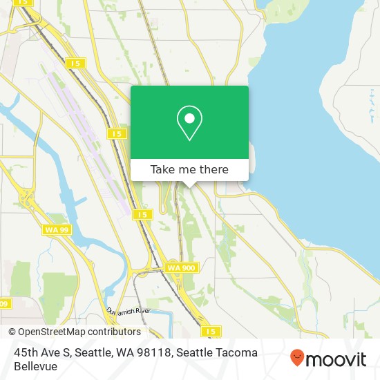 Mapa de 45th Ave S, Seattle, WA 98118