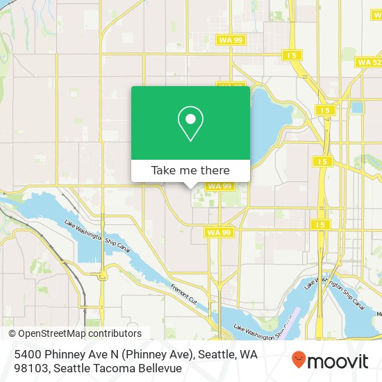 Mapa de 5400 Phinney Ave N (Phinney Ave), Seattle, WA 98103