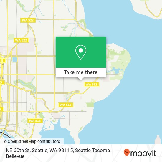 Mapa de NE 60th St, Seattle, WA 98115