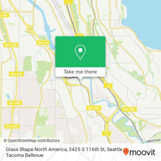 Mapa de Glass Shape North America, 3425 S 116th St