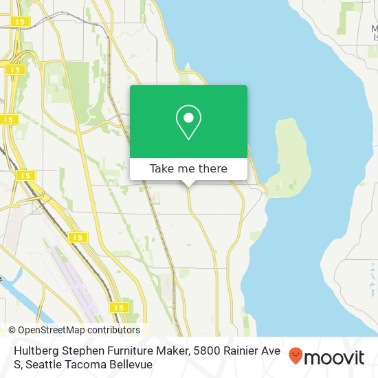 Hultberg Stephen Furniture Maker, 5800 Rainier Ave S map