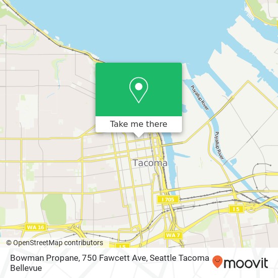 Mapa de Bowman Propane, 750 Fawcett Ave