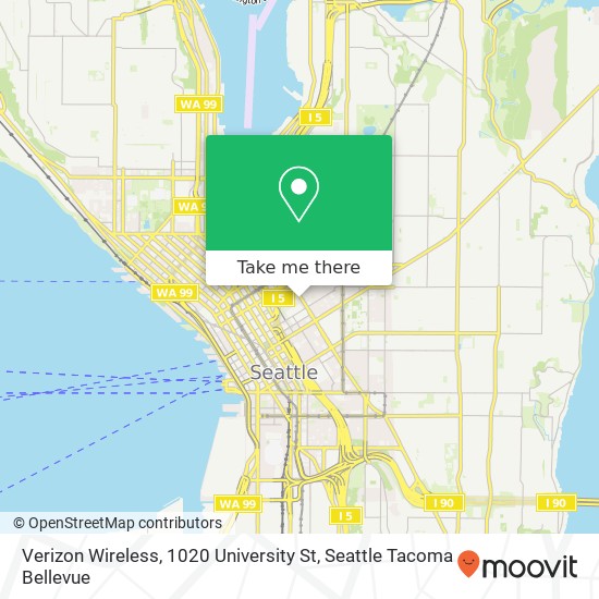 Mapa de Verizon Wireless, 1020 University St