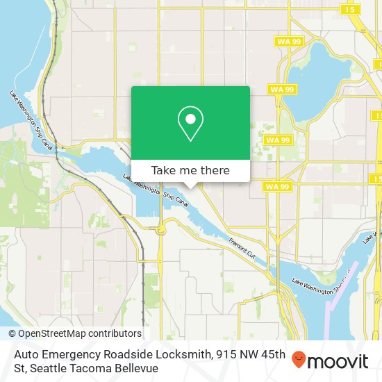 Mapa de Auto Emergency Roadside Locksmith, 915 NW 45th St
