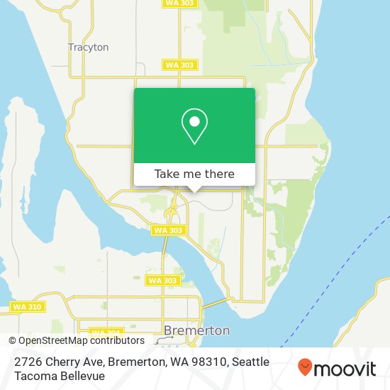 Mapa de 2726 Cherry Ave, Bremerton, WA 98310