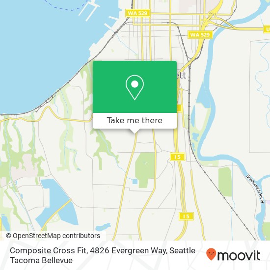 Composite Cross Fit, 4826 Evergreen Way map