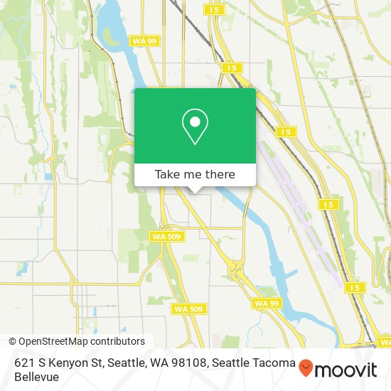 Mapa de 621 S Kenyon St, Seattle, WA 98108